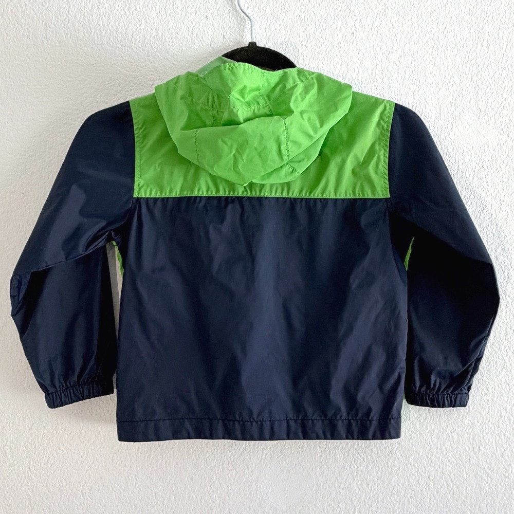 Columbia Boys XXS 4/5 Lightweight Windbreaker Jacket Blue Green Hooded Gorpcore - Picture 3 of 8